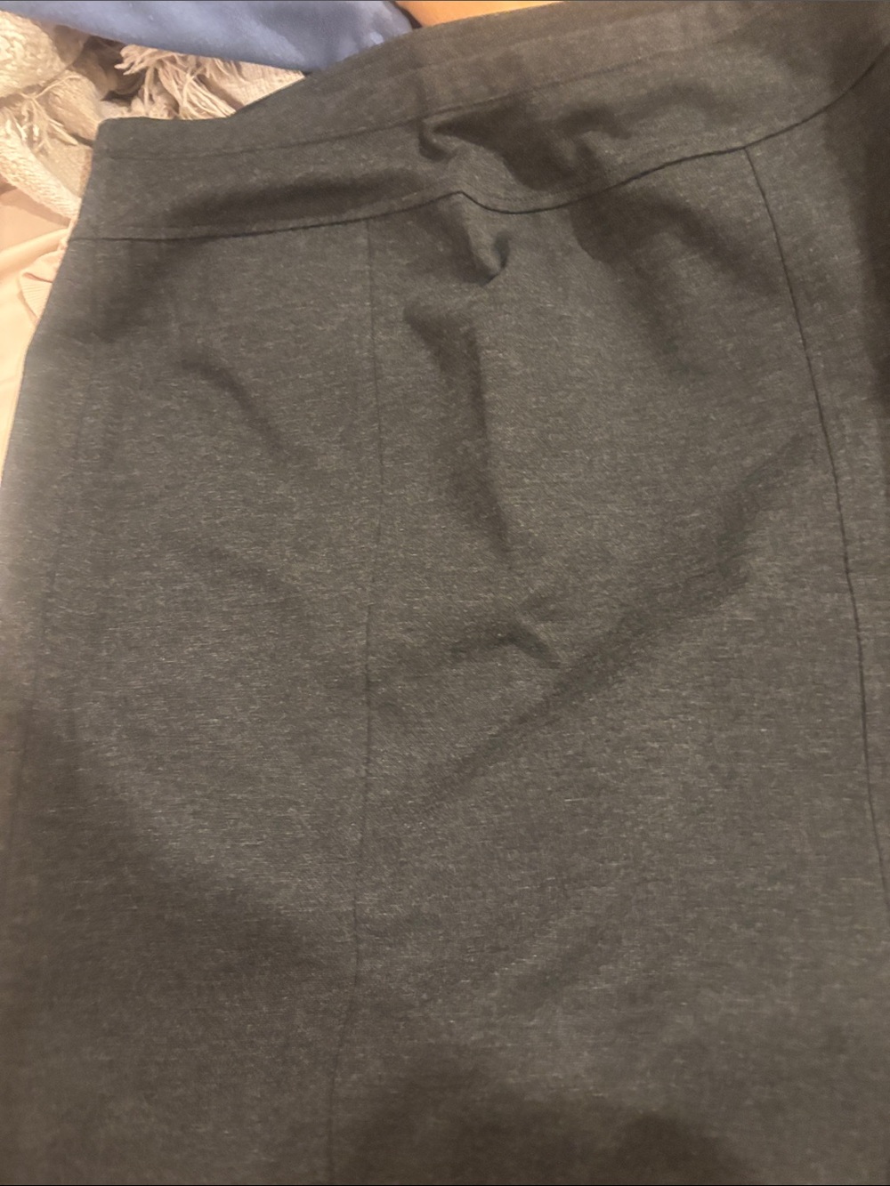 Ellen Tracy Dark Gray A-Line Skirt